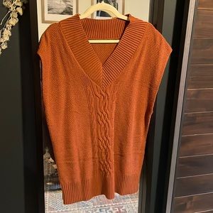 Burnt orange sweater vest